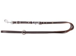 Dingo Smycz skórzana przedłużana nitowana 1x110-200cm brązowa