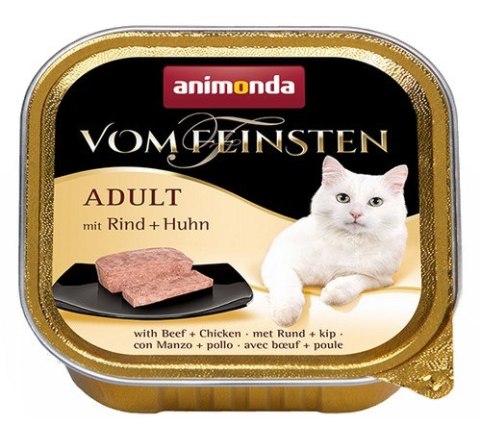 Animonda vom Feinsten Cat Adult Wołowina z Kurczakiem tacka 100g Animonda vom Feinsten Cat Adult Wołowina z Kurczakiem tacka 100g