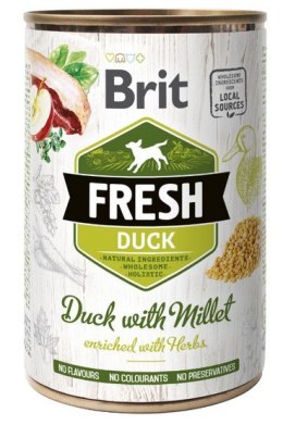 Brit Fresh Dog Duck with Millet puszka 400g