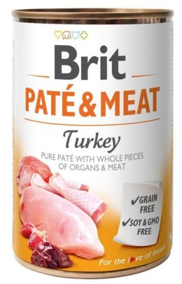 Brit Pate & Meat Dog Turkey puszka 400g