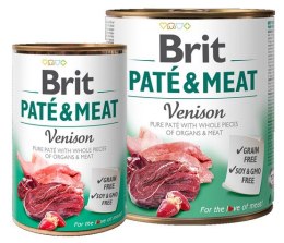 Brit Pate & Meat Dog Venison puszka 800g