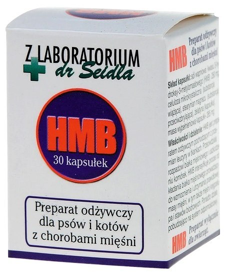Dr Seidel HMB preparat odżywczy dla psów i kotów 30 kaps. + 20% gratis Dr Seidel HMB preparat odżywczy dla psów i kotów 30 kaps. + 20% gratis