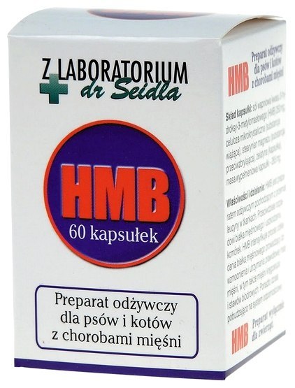 Dr Seidel HMB preparat odżywczy dla psów i kotów 60 kapsułek Dr Seidel HMB preparat odżywczy dla psów i kotów 60 kapsułek
