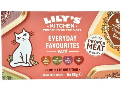 Lily's Kitchen Kot Multipack Everyday Favourites Trays 8x85g
