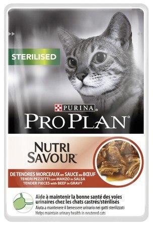 Purina Pro Plan Cat Sterilised wołowina saszetka 85g Purina Pro Plan Cat Sterilised wołowina saszetka 85g