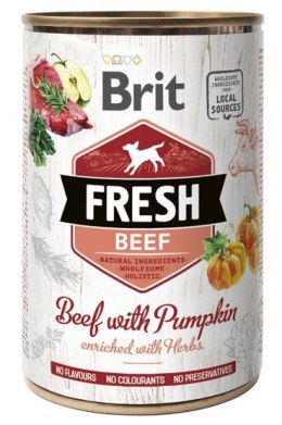 Brit Fresh Dog Beef with Pumpkin puszka 400g