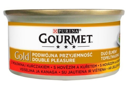 Gourmet Gold Wołowina i kurczak w sosie 85g Gourmet Gold Wołowina i kurczak w sosie 85g
