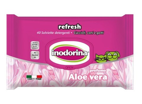 Inodorina Chusteczki Aloe Vera - zapach aloesu 40szt
