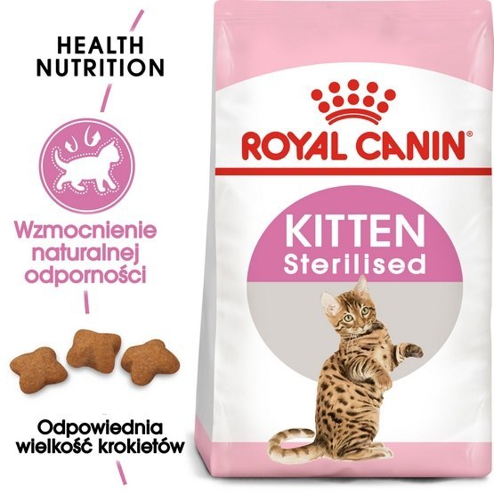 Royal Canin Kitten Sterilised karma sucha dla kociąt od 4 do 12 miesiąca życia, sterylizowanych 2kg Royal Canin Kitten Sterilised karma sucha dla kociąt od 4 do 12 miesiąca życia, sterylizowanych 2kg