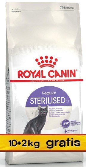Royal Canin Sterilised karma sucha dla kotów dorosłych, sterylizowanych 12kg (10+2kg)
