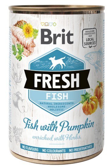 Brit Fresh Dog Fish with Pumpkin puszka 400g