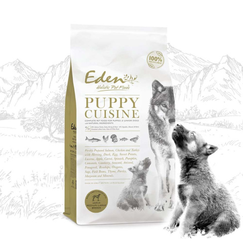Eden Puppy Cuisine Łosoś Kurczak, Indyk Small 2kg Eden Puppy Cuisine Łosoś Kurczak, Indyk Small 2kg
