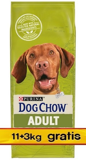 Purina Dog Chow Adult Jagnięcina 14kg (11+3kg gratis) Purina Dog Chow Adult Jagnięcina 14kg (11+3kg gratis)