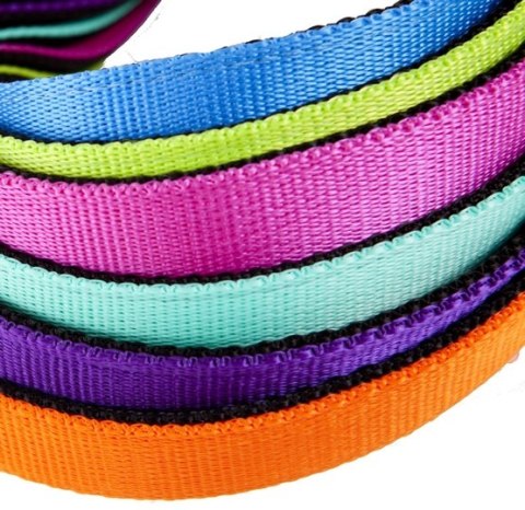 Dingo Smycz taśma Energy przedłużana 1,6cm/220cm fioletowa Dingo Smycz taśma Energy przedłużana 1,6cm/220cm fioletowa