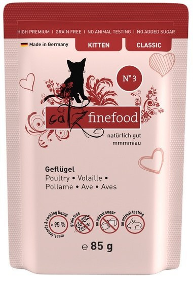Catz Finefood Classic Kitten N.03 Drób saszetka 16x85g Catz Finefood Classic Kitten N.03 Drób saszetka 16x85g