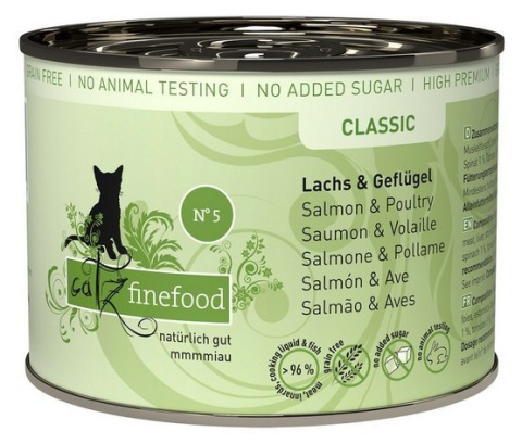 Catz Finefood Classic N.05 Łosoś i drób puszka 6x200g Catz Finefood Classic N.05 Łosoś i drób puszka 6x200g