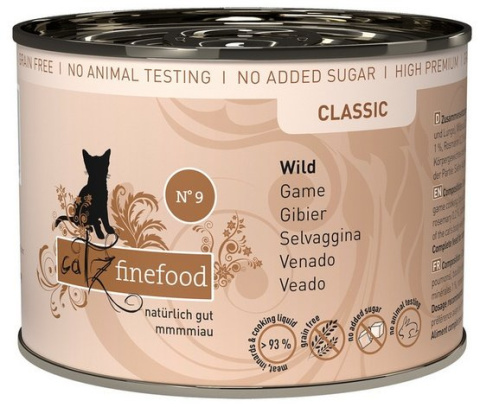 Catz Finefood Classic N.09 Dziczyzna puszka 6x200g Catz Finefood Classic N.09 Dziczyzna puszka 6x200g