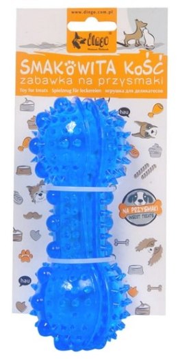 Dingo Zabawka dla psa - Smakowita kość z kolcami 15x6cm niebieska