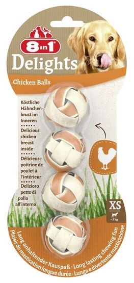 8in1 Delights Bones Balls S - Kuleczki do żucia 4szt 8in1 Delights Bones Balls S - Kuleczki do żucia 4szt
