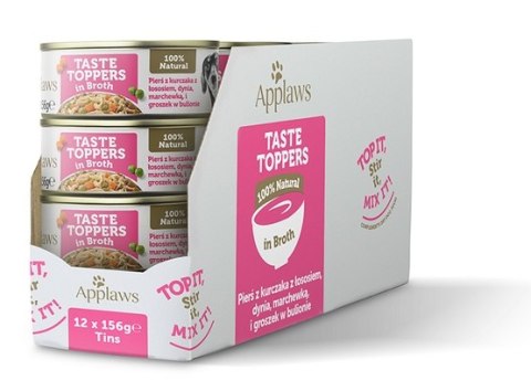 Applaws Dog Taste Toppers puszka z kurczakiem, łososiem i warzywami 156g Applaws Dog Taste Toppers puszka z kurczakiem, łososiem i warzywami 156g