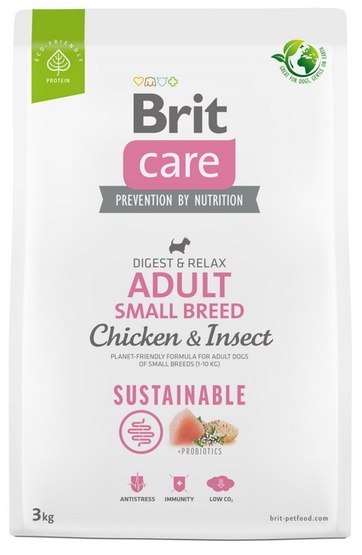 Brit Care Sustainable Adult Small Breed Chicken & Insect 3kg Brit Care Sustainable Adult Small Breed Chicken & Insect 3kg