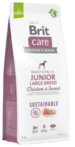 Brit Care Sustainable Junior Large Breed Chicken & Insect 12kg [ważność do 21.05.2024]