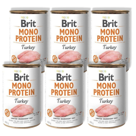Brit Mono Protein Turkey puszka 6x400g