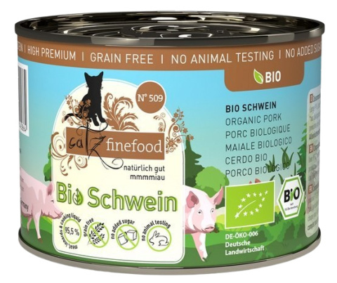Catz Finefood Bio N.509 Wieprzowina puszka 6x200g Catz Finefood Bio N.509 Wieprzowina puszka 6x200g