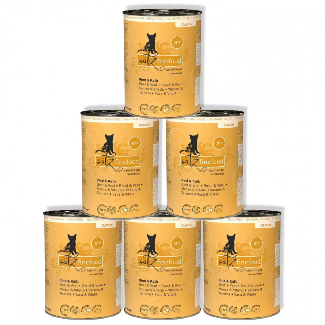 Catz Finefood Classic N.07 Wołowina i cielęcina puszka 6x400g Catz Finefood Classic N.07 Wołowina i cielęcina puszka 6x400g