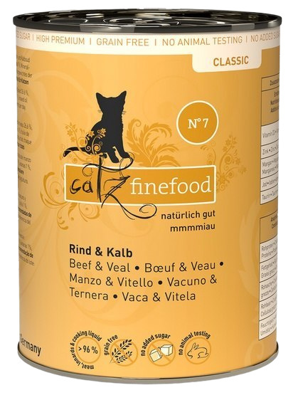 Catz Finefood Classic N.07 Wołowina i cielęcina puszka 6x400g Catz Finefood Classic N.07 Wołowina i cielęcina puszka 6x400g