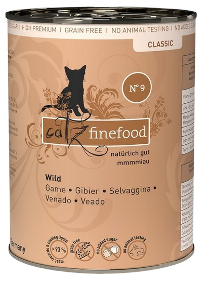 Catz Finefood Classic N.09 Dziczyzna puszka 6x400g Catz Finefood Classic N.09 Dziczyzna puszka 6x400g