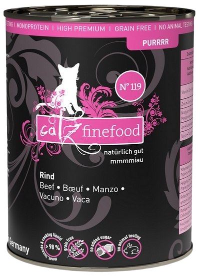 Catz Finefood Purrrr N.119 Wołowina puszka 6x400g Catz Finefood Purrrr N.119 Wołowina puszka 6x400g