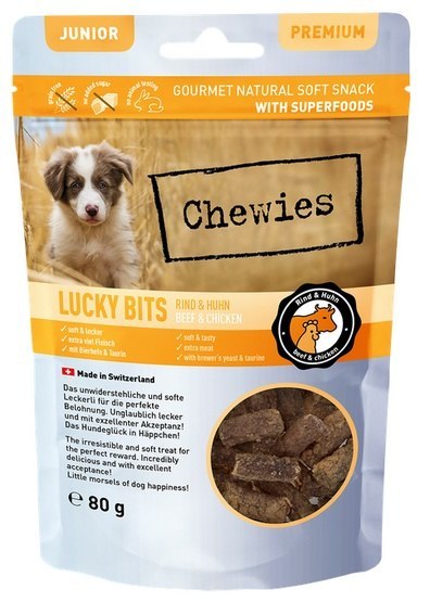 Chewies Lucky Bits Junior Wołowina & kurczak 80g Chewies Lucky Bits Junior Wołowina & kurczak 80g