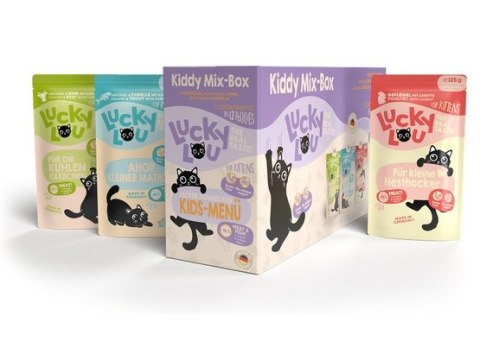 Lucky Lou Lifestage Kitten Kiddy Mix-Box saszetki 12x125g Lucky Lou Lifestage Kitten Kiddy Mix-Box saszetki 12x125g