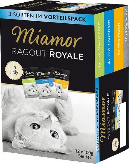 Miamor Ragout Royale Mix Galaretka - kurczak, królik, tuńczyk saszetki 12x100g Miamor Ragout Royale Mix Galaretka - kurczak, królik, tuńczyk saszetki 12x100g