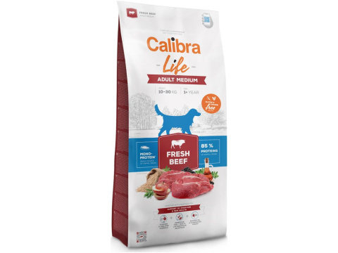 Calibra Dog Life Adult Medium Fresh Beef - Wołowina 12kg