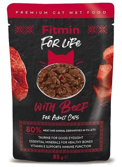 Fitmin Cat For Life Adult Beef saszetka 85g Fitmin Cat For Life Adult Beef saszetka 85g