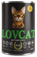 Lovcat Best Turkey & Duck puszka 6x400g