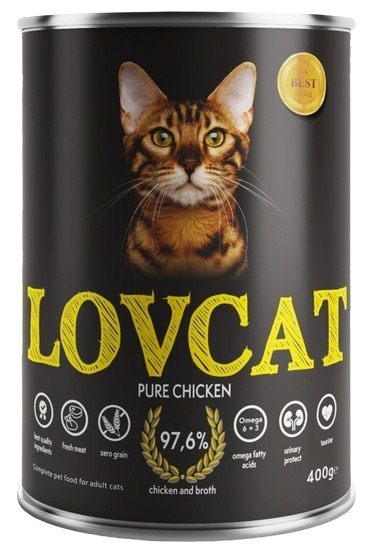 Lovcat Pure Chicken puszka 6x400g Lovcat Pure Chicken puszka 6x400g