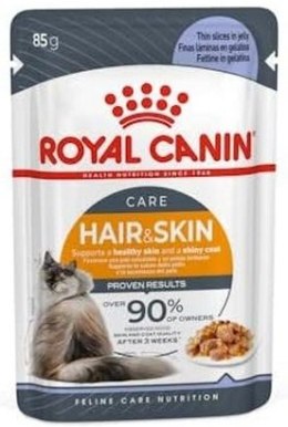 Royal Canin Hair&Skin Care karma mokra w galaretce dla kotów dorosłych, lśniąca sierść i zdrowa skóra saszetka 85g