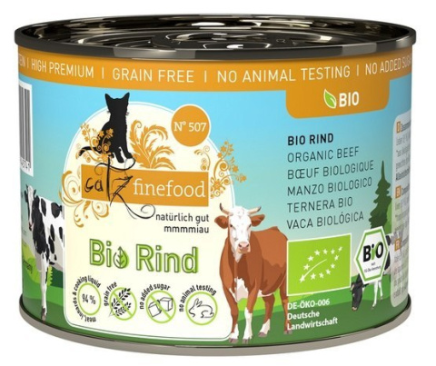 Catz Finefood Bio N.507 Wołowina puszka 6x200g Catz Finefood Bio N.507 Wołowina puszka 6x200g
