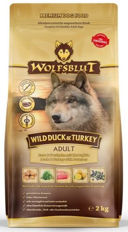 Wolfsblut Dog Wild Duck & Turkey kaczka, indyk i bataty 2kg
