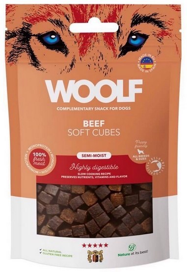 Woolf Soft Cubes Monoprotein Beef 100g Woolf Soft Cubes Monoprotein Beef 100g
