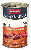 Animonda GranCarno Original Adult Geflugelherzen Drobiowe serca puszka 400g