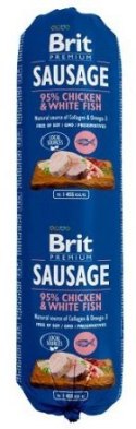 Brit Premium Sausage Chicken & White Fish 800g