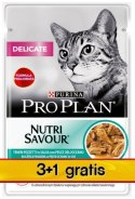 Purina Pro Plan Cat Delicate ryba oceaniczna saszetka 4x85g 3+1 gratis