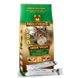 Wolfsblut Dog Green Valley jagnię, łosoś i ziemniaki 12,5kg+Gratis