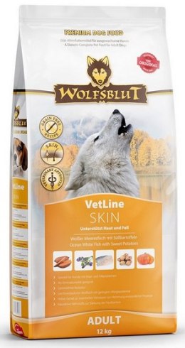 Wolfsblut Dog VetLine Skin - biała ryba oceaniczna i bataty 12kg