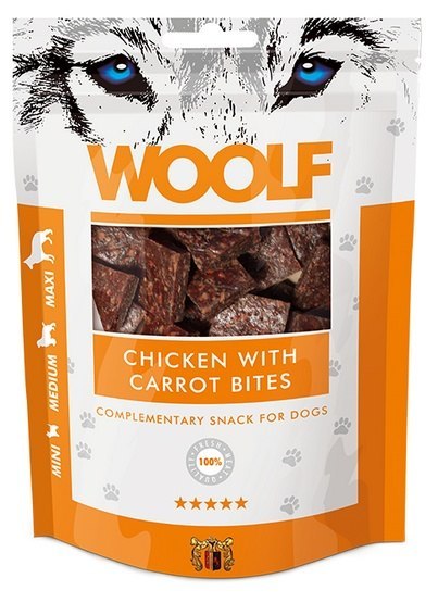 Woolf Chicken With Carrot Bites 100g Woolf Chicken With Carrot Bites 100g