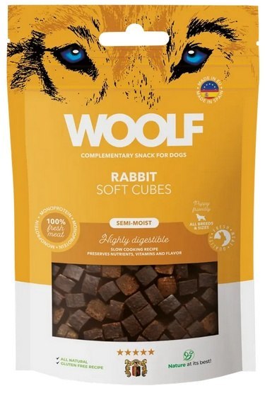Woolf Soft Cubes Monoprotein Rabbit 100g Woolf Soft Cubes Monoprotein Rabbit 100g